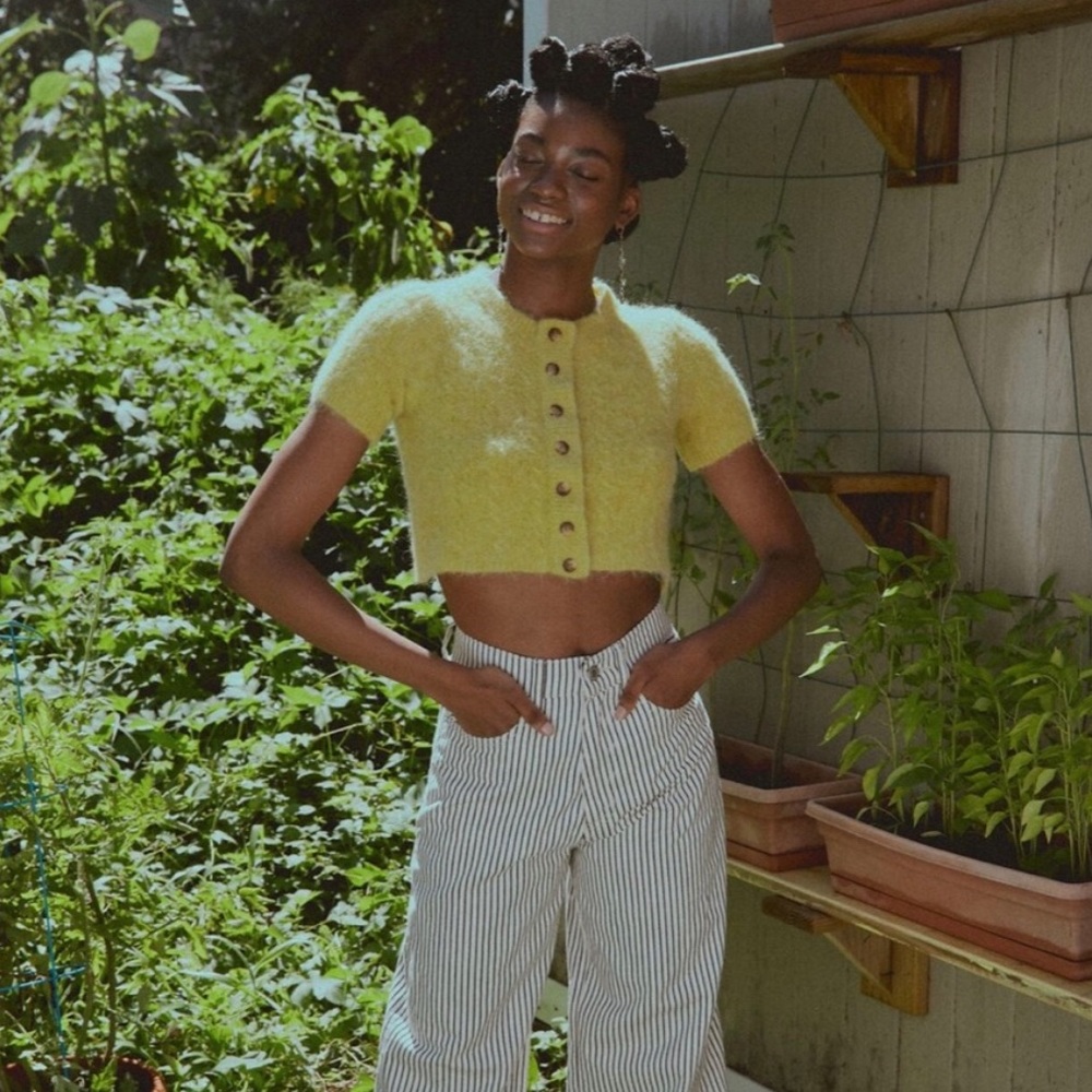 Tach Clothing mohair cropped sweater